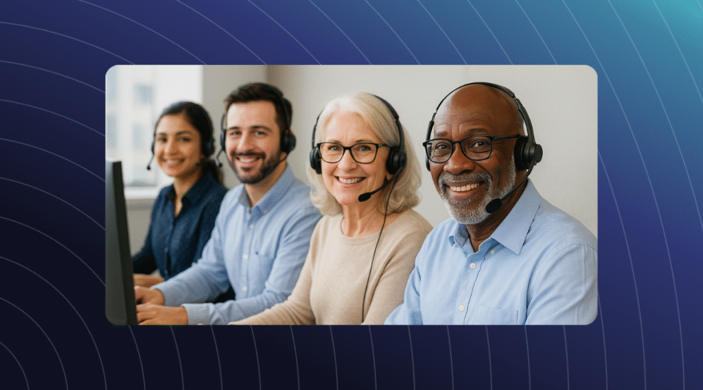 Multigenerational Call Center Employees
